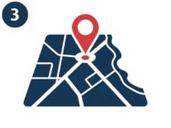 Digitale Standortanzeige zur GPS-Ortung von Fahrzeugen und Mitarbeitern