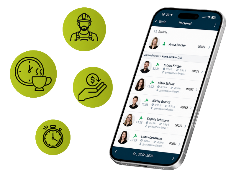 Aplikacja timeTrack do mobilnego rejestrowania czasu pracy